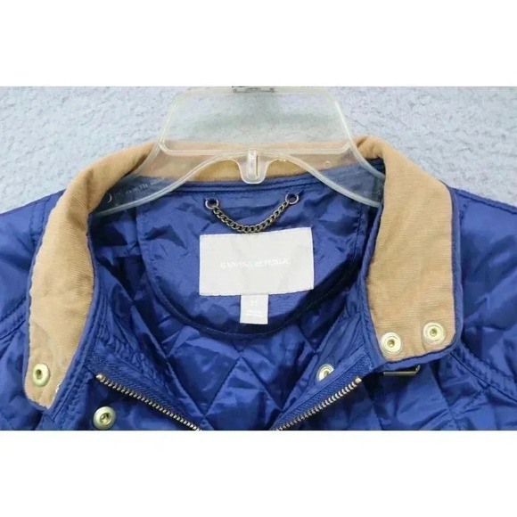 Banana Republic Full Zip Women's Quilted Utility Jacket-Medium-Belted-Pockets - Picture 14 of 15